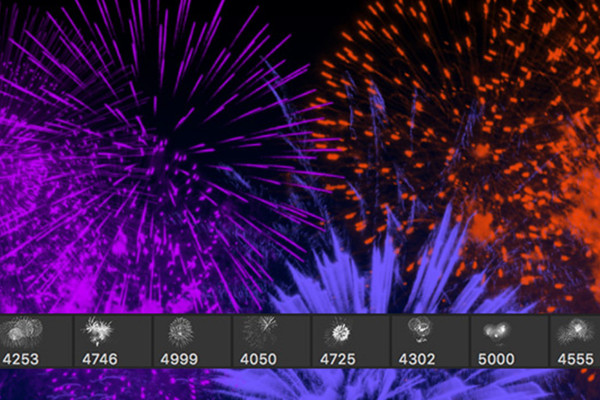 Pinceles "Fuegos artificiales" - Versión 10