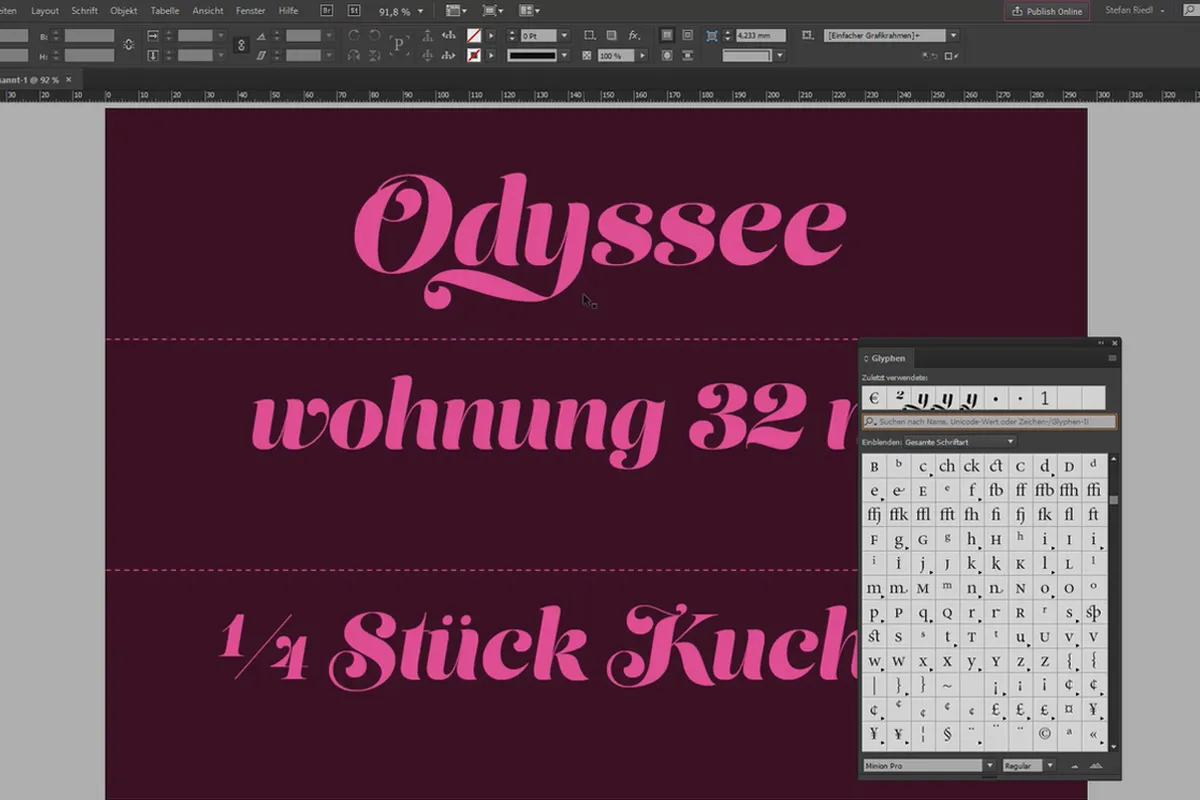 Нове у Creative Cloud: InDesign CC 2015.2 (листопад 2015) - виправлення гліфів швидше.