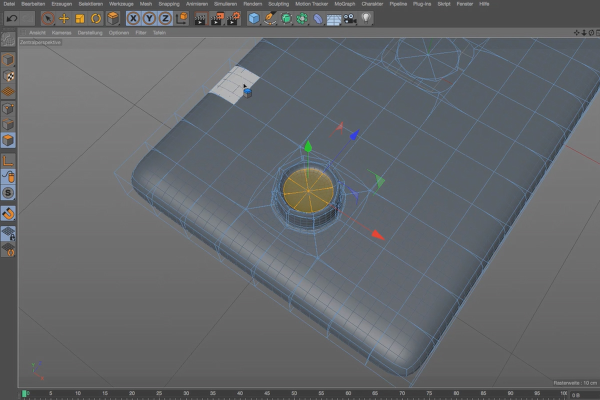 Praktik i Cinema 4D - Modellera och ljussätta en rymdstation: 11 taklampor.