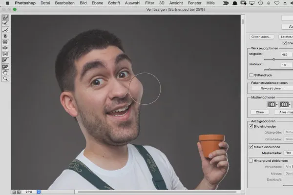 Komedijos stilius: Paveikslėlio mokymas su Photoshop – 3.1 Skystinimas: Žingsnis 1