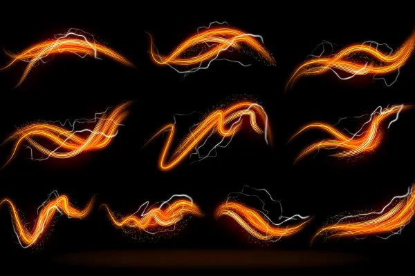 Glowing Light Trails for Photoshop and Affinity Photo - swirling light trails
