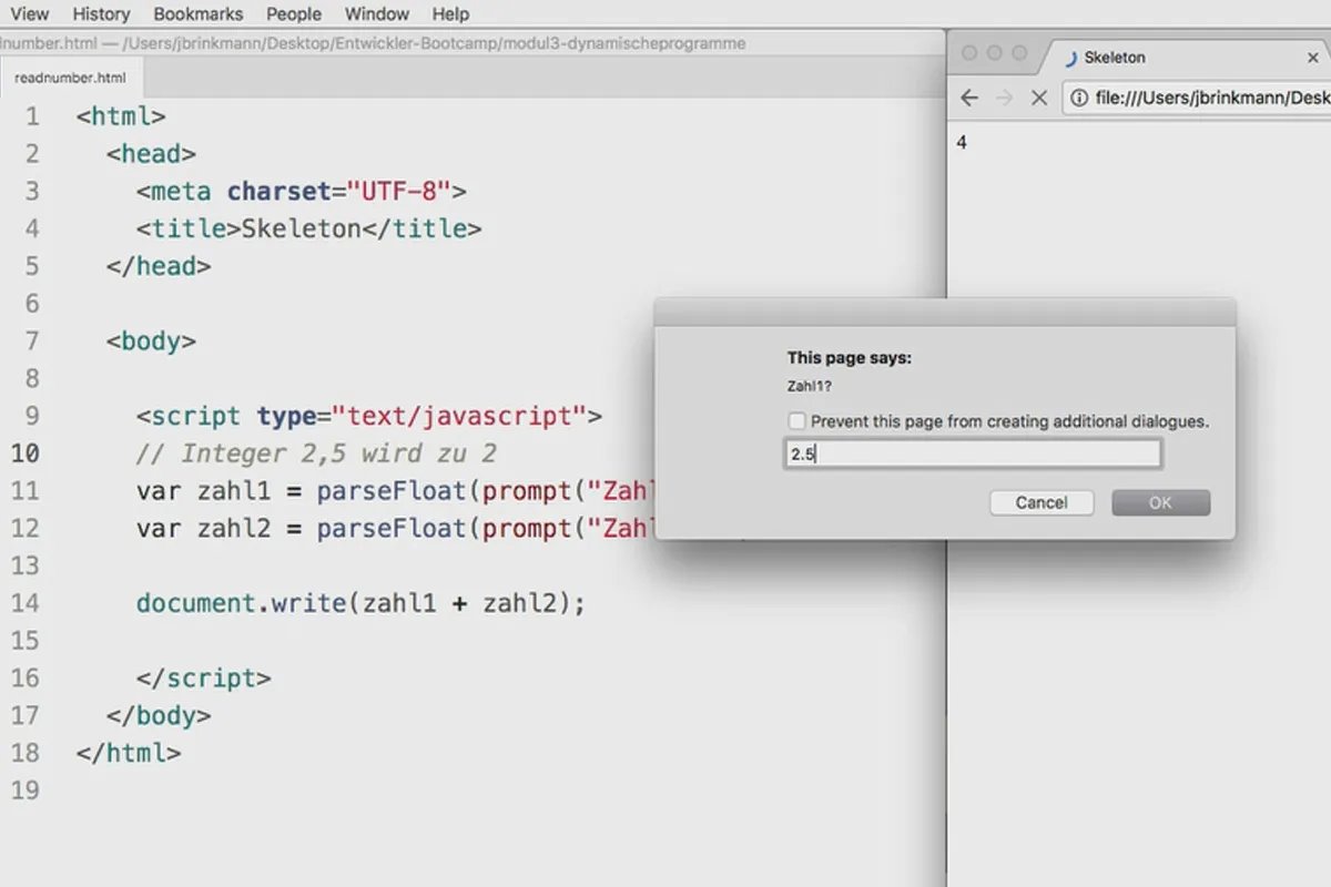 Programmazione software per principianti: 3.2 Inserire numeri