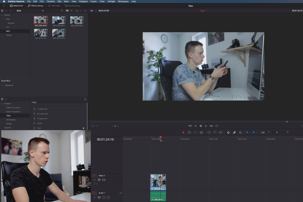 DaVinci Resolve-tutorial: 3.2 | Skapa tidslinje
