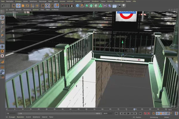 Cinema 4D-Tutorial "Underground": 3.1 Neonlicht