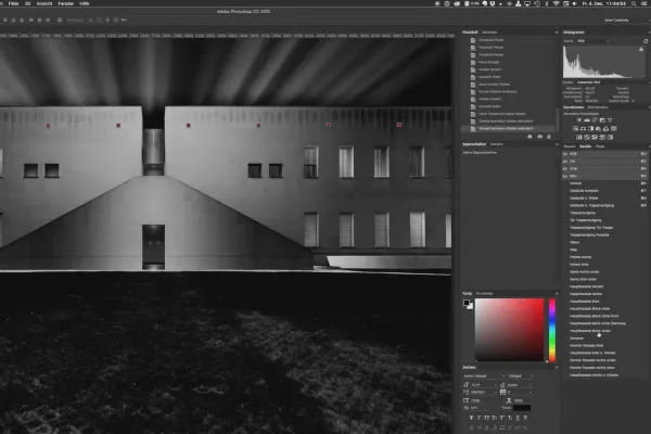 Architekturfotografie: Úprava obrazu ve stylu fine art – 5.3 Korekce tónových hodnot a křivek osvětlení.