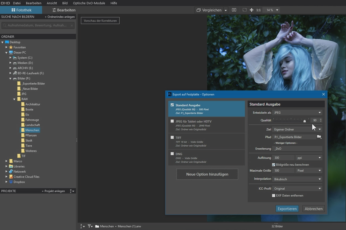 DxO PhotoLab-Tutorial: 1.10 | Dosyaları dışa aktarma