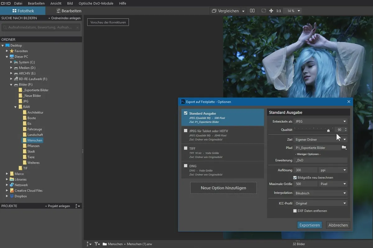 DxO PhotoLab-Tutorial: 1.10 | Dateien exportieren