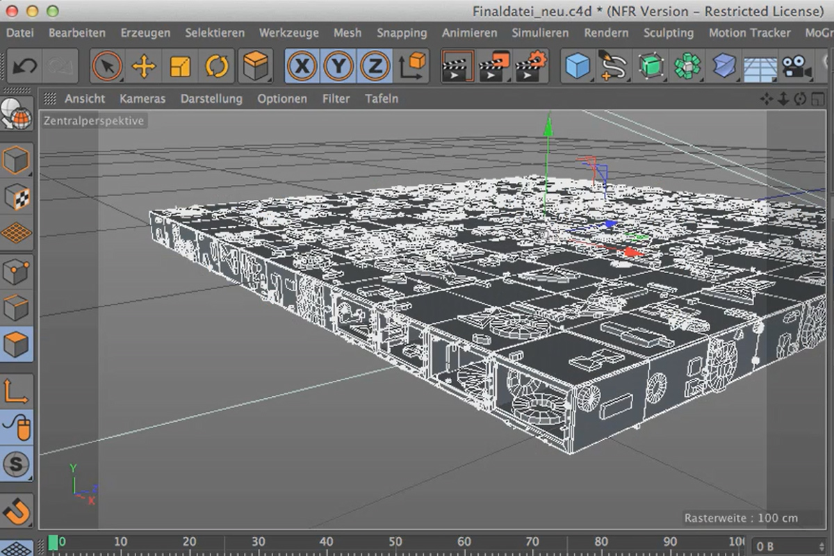 Cinema 4D tapaa Photoshopin: Luku 2.03. Kohtauksen mallintaminen: keskustan perusgeometria.