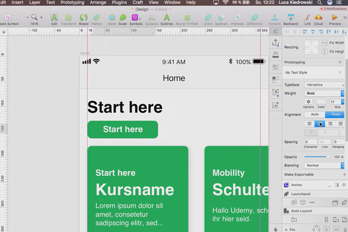 Tutorial de Sketch: 4.2 Crear grupos y estilos de texto