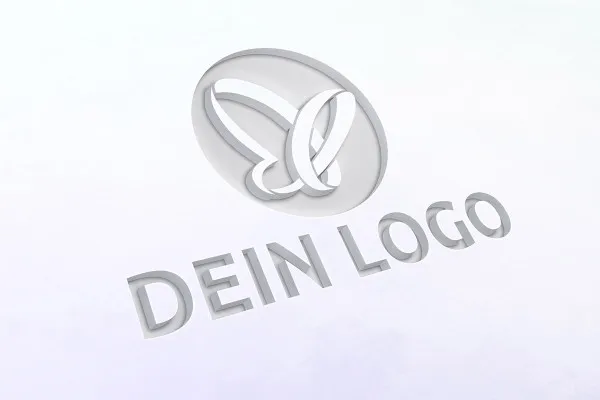Photoshop-mockup-skabelon til logoer: Fordybelse i en fornem overflade