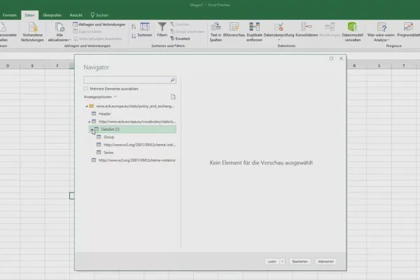 Cours Excel pour le contrôle et la vente : liste des assortiments, unités, devise & Co - Importer directement dans Excel les taux de change actuels