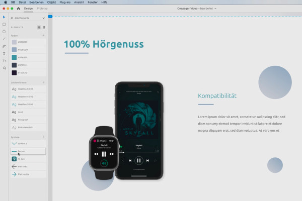 Adobe XD-guide: 12 | Skapa en Onepager, Del 1 - Lära sig tekniker