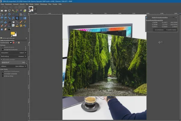 Nové funkcie v GIMP 2.10: 2.2 | Transformačný nástroj kotvy