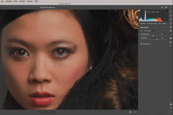 Camera Raw-opplæring: 2.9 | Røde øyne