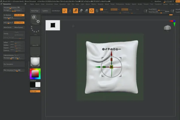 ZBrush 2021 – Video-Training zu den Updates:  11.2 | Cloth Brushes