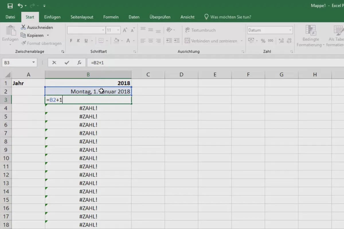 Excel-træning for mere effektivitet på kontoret: Kalender, organisationsdiagram & Co - 3.1 Fleksibel årsplan