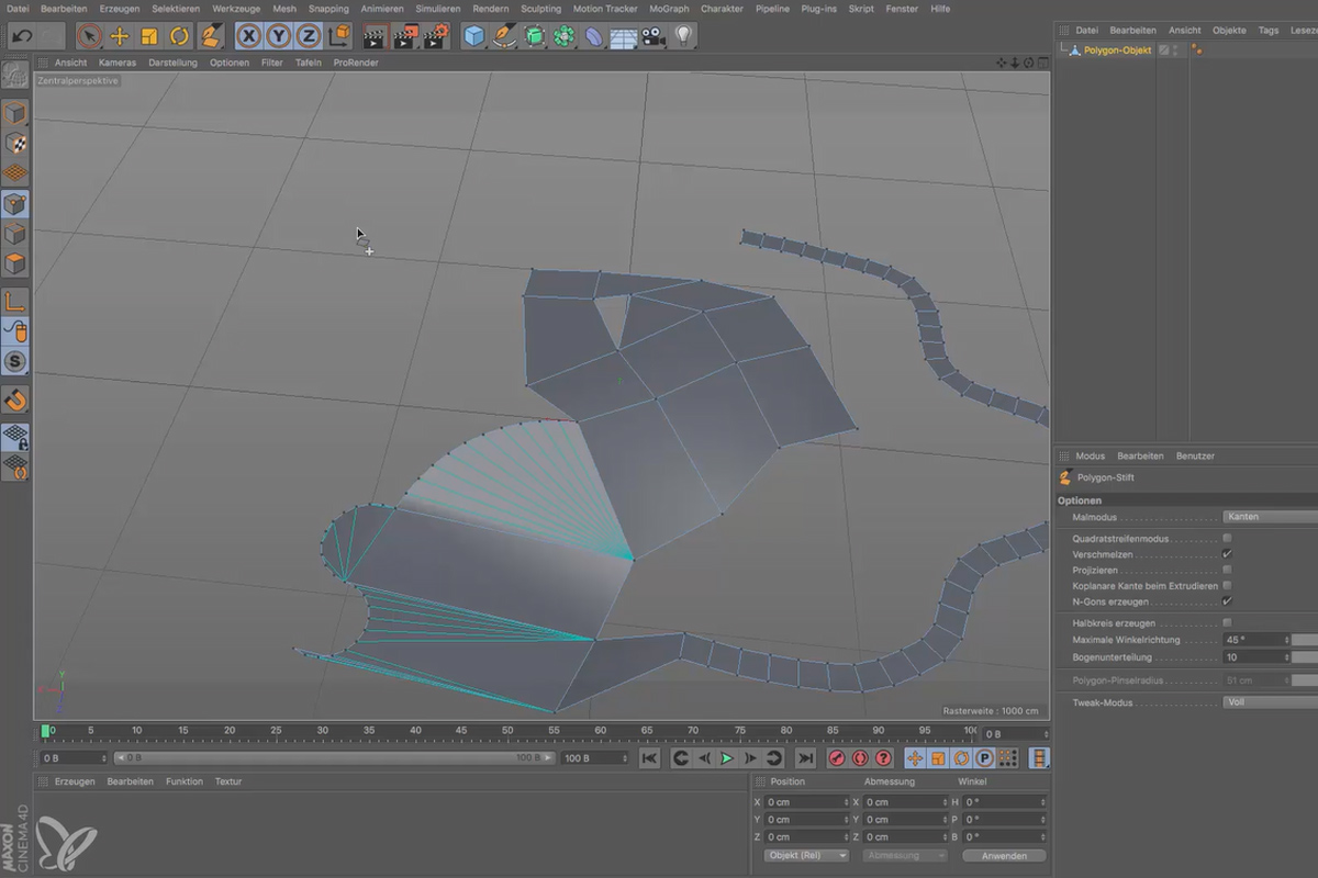 Cinema 4D för nybörjare - 3D-praxis: 2.4 Polygonpenna