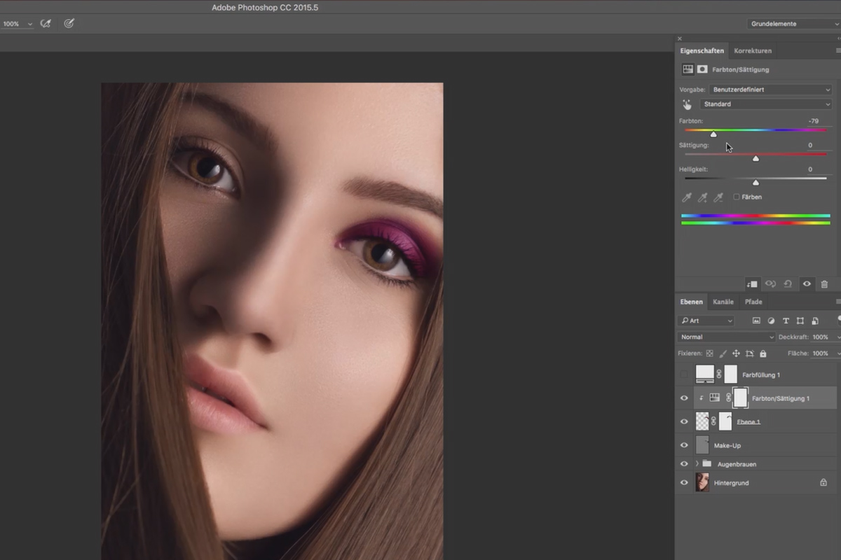Dodge and Burn – Crashkurs: 2.6. Stärka make-up.