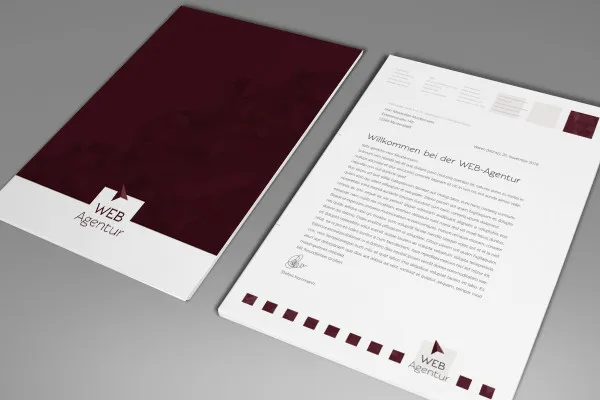 Briefpapier-, Geschäftspapier- & Briefbogen-Vorlage zum Ausdrucken: 11 IT-Firma, Webentwickler Version 3