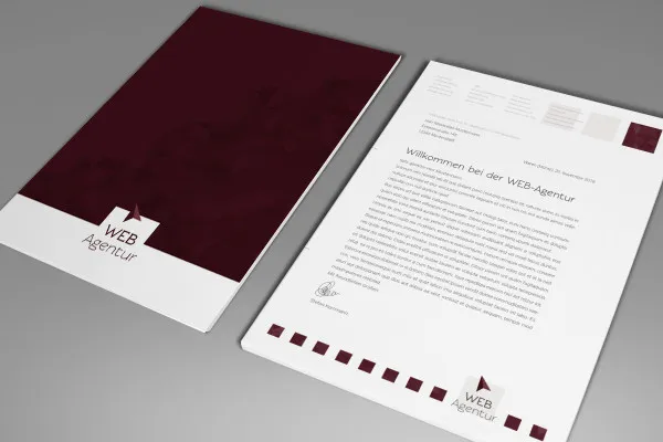 Letterhead, business stationery & letterhead template to print: 11 IT company, web developer version 3