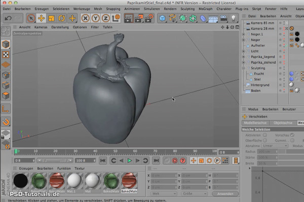 Skulptur i CINEMA 4D - Grunder: Del 01 - Intro Skulptering