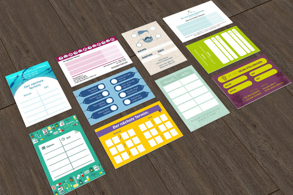 Plantilla de Photoshop para diez tarjetas de visita en formato horizontal y vertical