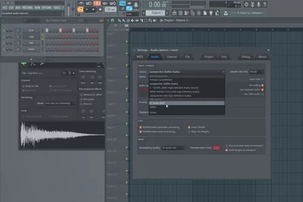 Digitale Musikproduktion mit FL Studio – 3.5 Zusatzwissen und Aufnahme von Audioquellen