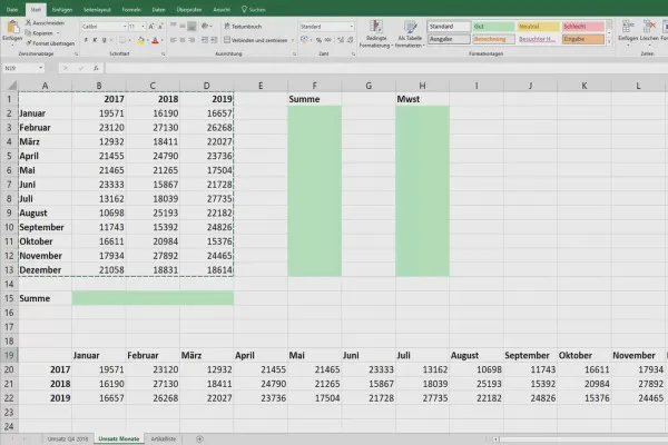 Tutorial Excel: Pivot, diagram, dan desain tabel untuk presentasi data yang jelas - 2.11 Menukar kolom dan baris