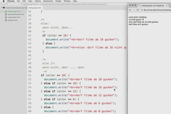 Software programming for beginners: 3.3 Using comparisons and conditions