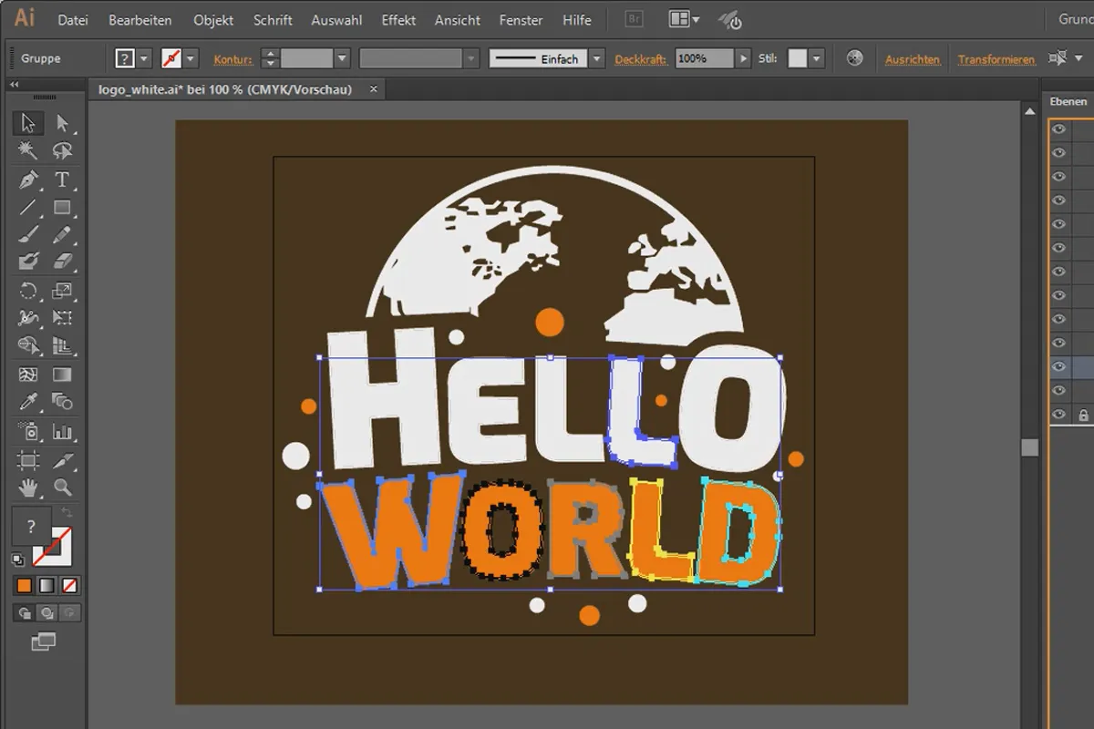 3D-Projekte in After Effects: Aufbereitung des Logos in Illustrator