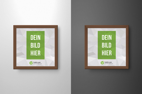 Mockup for picture frame in square format, color customizable