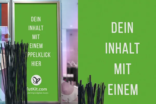 Mockup für ein Plakat in einem Geschäft