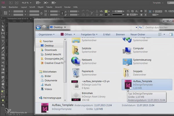 Adobe InDesign'da büyük projeler - 2.11 - Şablon