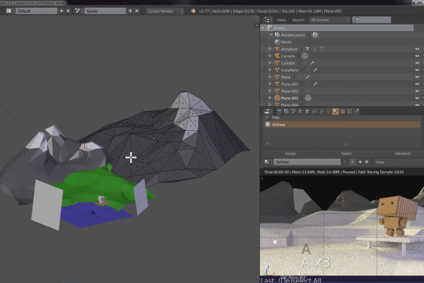 The practical training for Blender beginners - 3.3 Landscape: Lighting