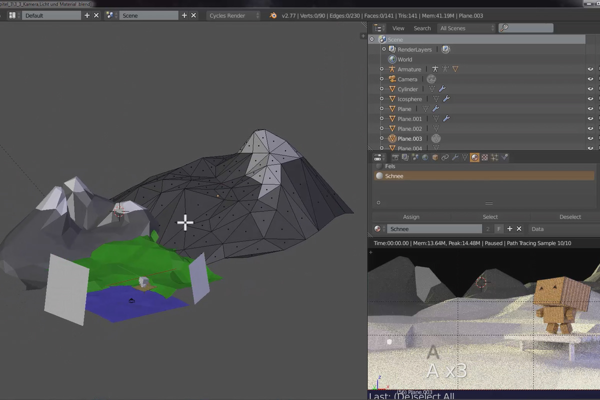 Blender'e yeni başlayanlar için uygulamalı eğitim - 3.3 Manzara: Aydınlatma