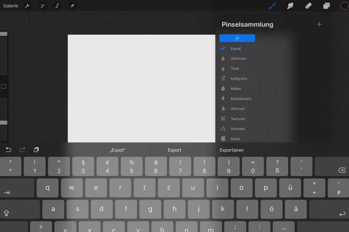 Procreate-Tutorial – Grundlagen zum digitalen Zeichnen auf dem iPad: 2.3 | Pinsel ex- und importieren