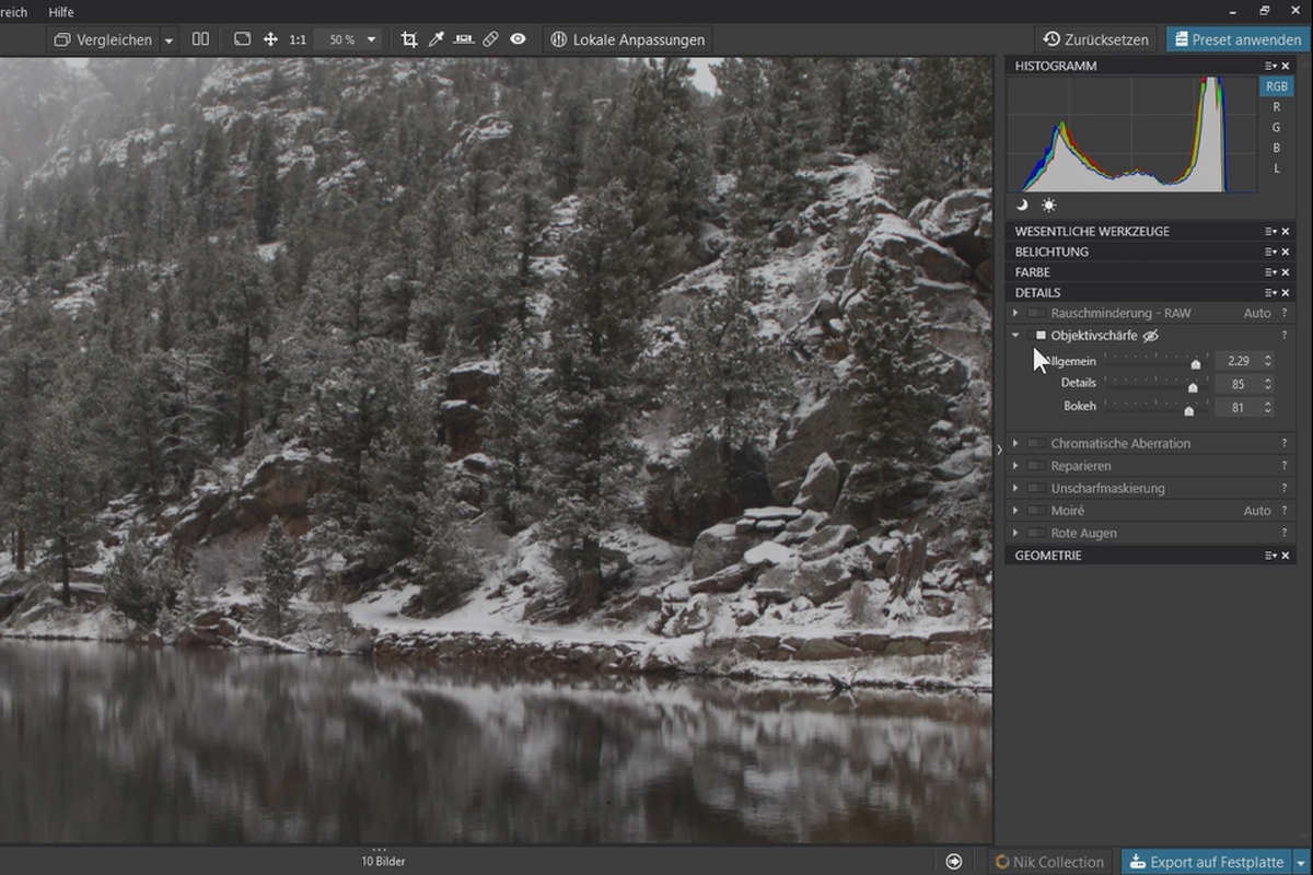 DxO PhotoLab-Tutorial: 2.1 | Paletler genel