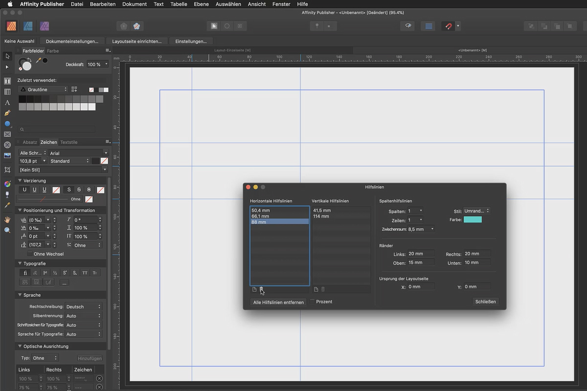 Affinity Publisher basis-tutorial: 12 | Hulplijnen voor een schoon lay-out.