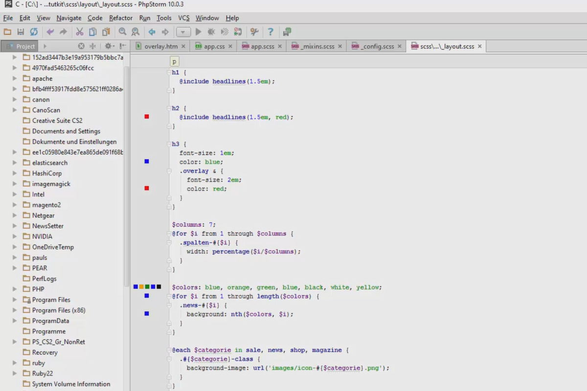 Modern CSS with Sass - 12 Each and While loops