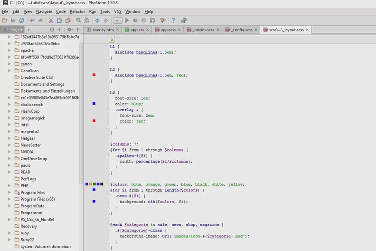 CSS moderno con Sass - 12 cicli Each e While