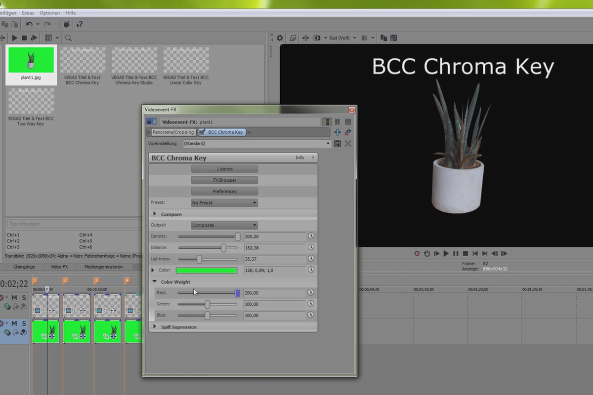 VEGAS Pro 14 - BCC FX Keying