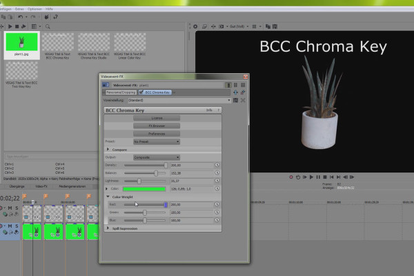 VEGAS Pro 14 - BCC FX keying
