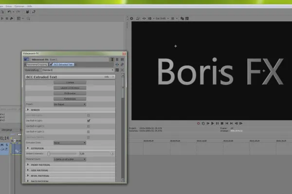 VEGAS Pro 14 - BCC FX 3D 객체