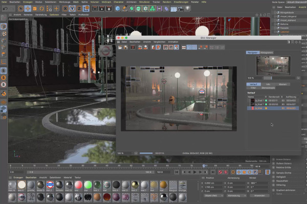 Cinema 4D-tutorial "Underground": 3.4 Synlighed