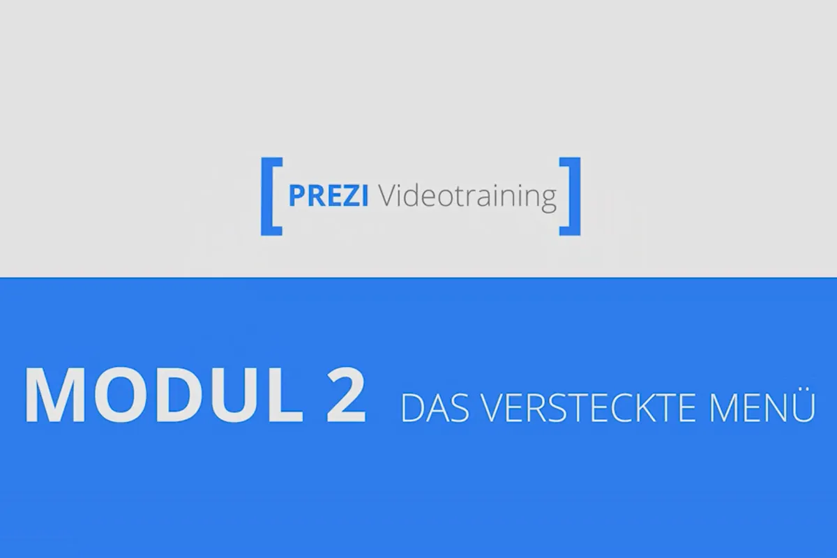 Prezi für Einsteiger – Präsentationen, die begeistern – 2.6 Das versteckte Menü