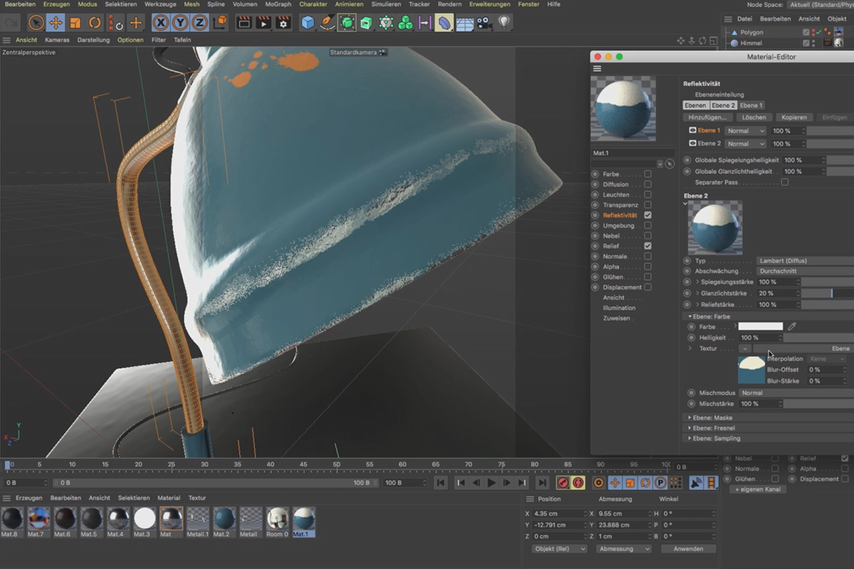 BodyPaint 3D-tutorial: 3.4 PBR-material