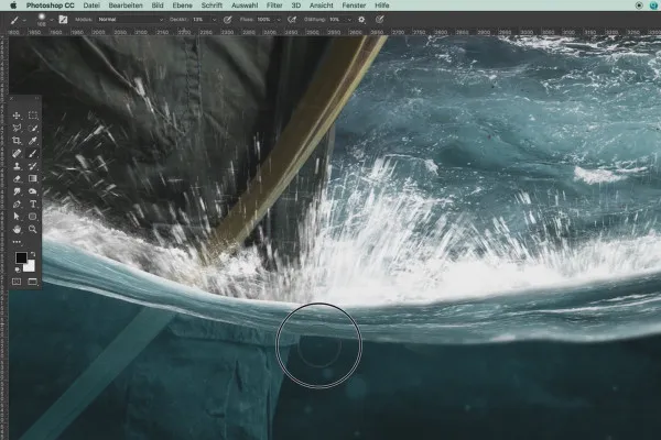 Criar pôster no estilo de Tomb Raider - Tutorial de fotografia e Photoshop: 13 Onda de água: Retoques finais