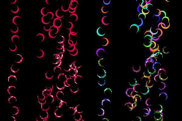 Konfetti-Pinsel für Photoshop: Mondsicheln