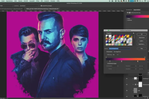 Filmplakat erstellen im Stil von Preacher – Fotoshooting & Photoshop-Tutorial: 13 Farbiges Streiflicht