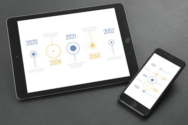 Zeitstrahl-Vorlagen: Moderne Timelines erstellen – Version 1